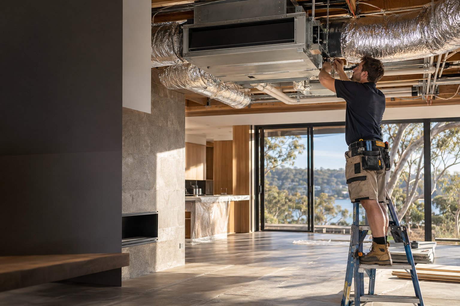 Heating Replacement technician at work in Roswell, GA
