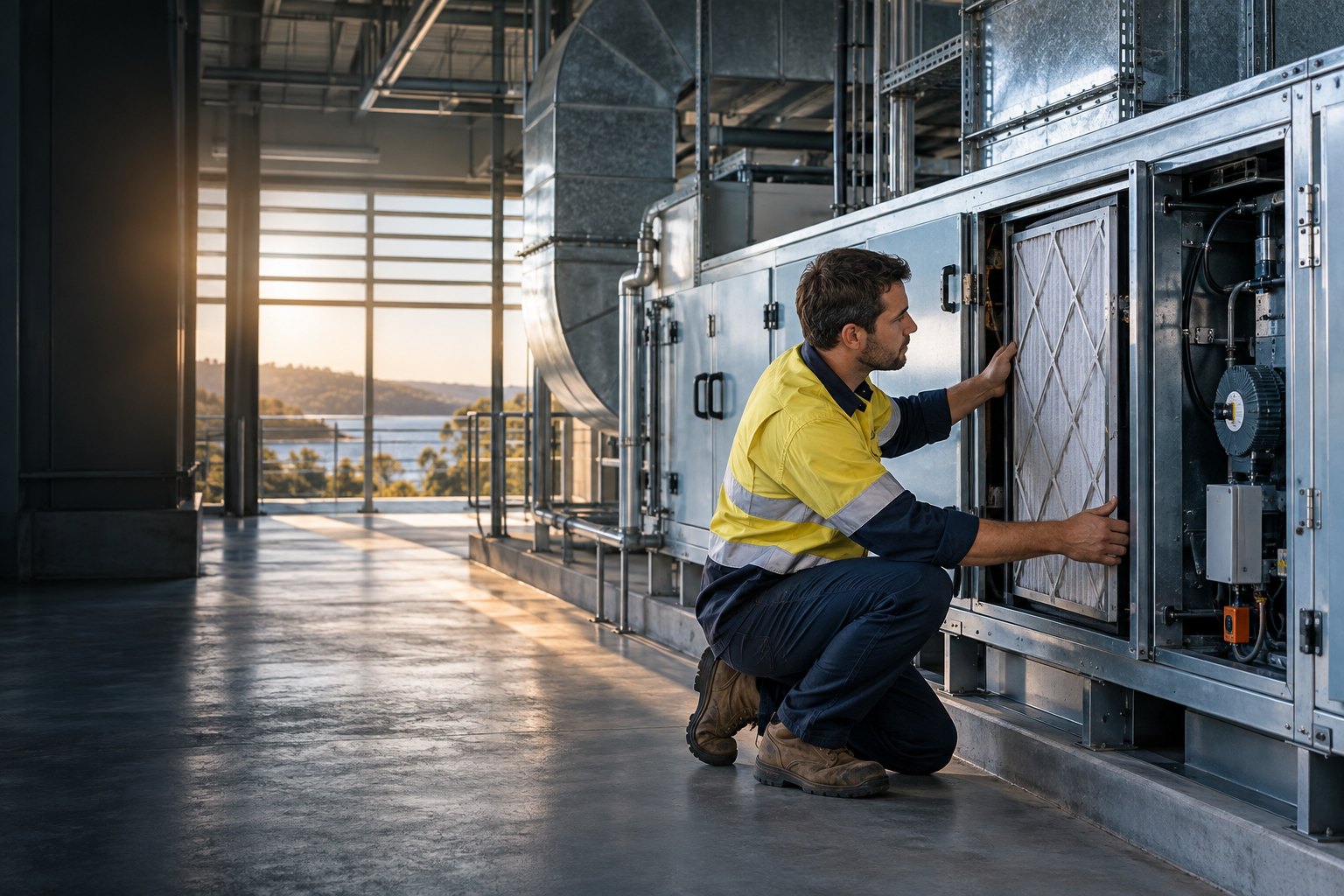 AC Tune-Up technician at work in Roswell, GA
